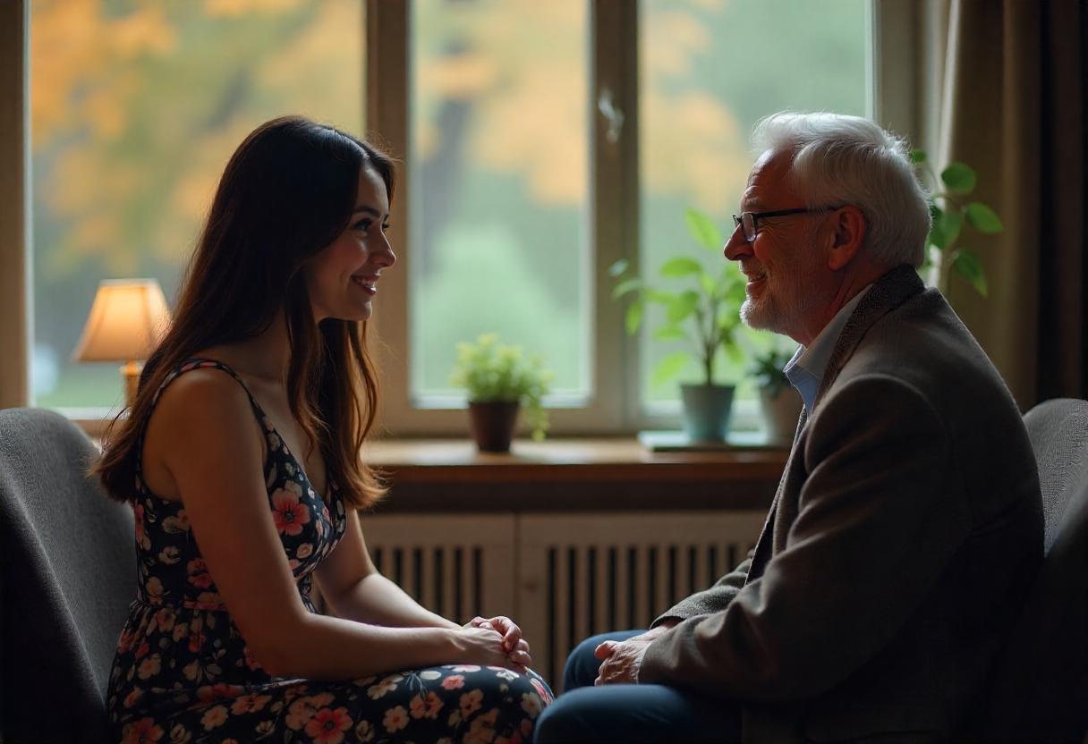 Mental health professional consulting with a patient